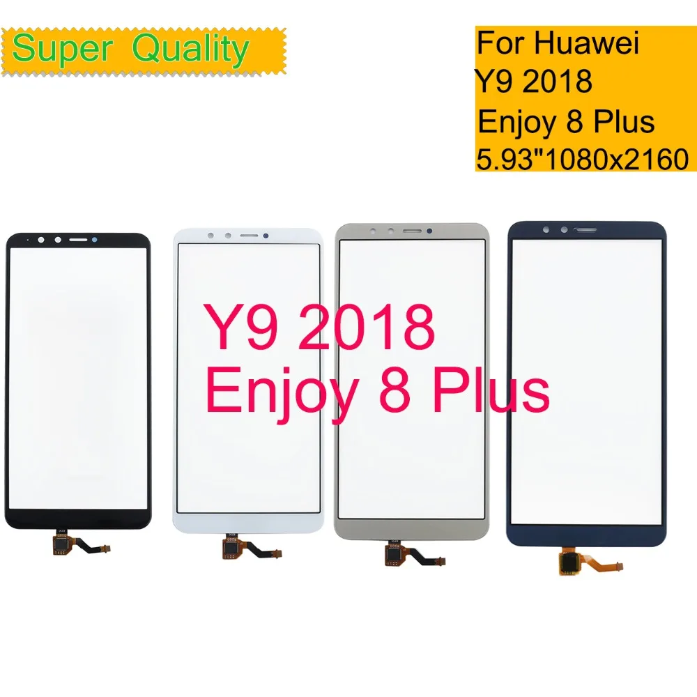 50 шт./лот сенсорный экран для huawei Y9 2018 Enjoy 8 Plus Сенсорная панель дигитайзер