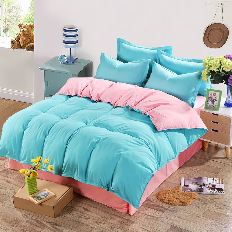 

1pcs Duvet cover twin king queen size Water washed cotton fabric solid color quilt cover 150x200cm 200x230cm 220x240cm sale