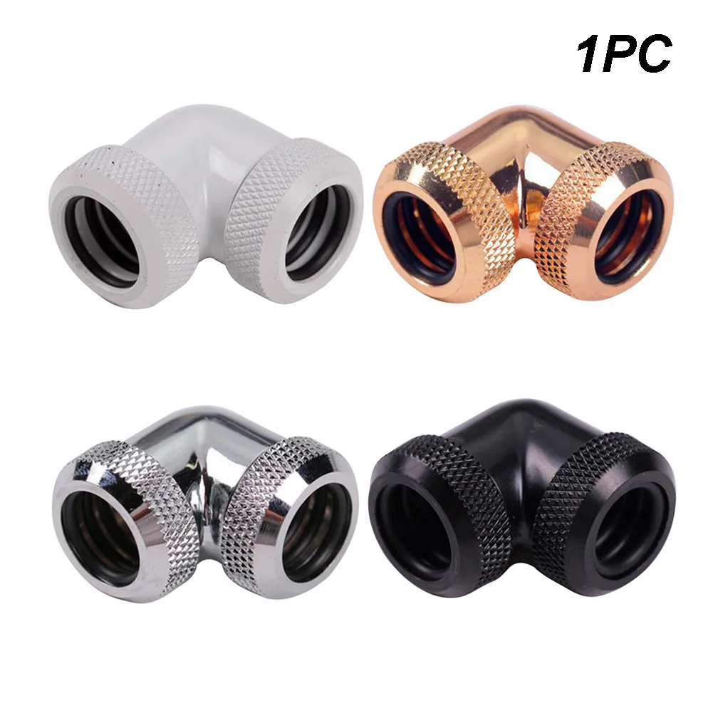 

14mm Pipe Connector Water Cooling Hard Tube Fittings Twist 90 Degree Elbow G1/4 Inner Thread Adaptor OD