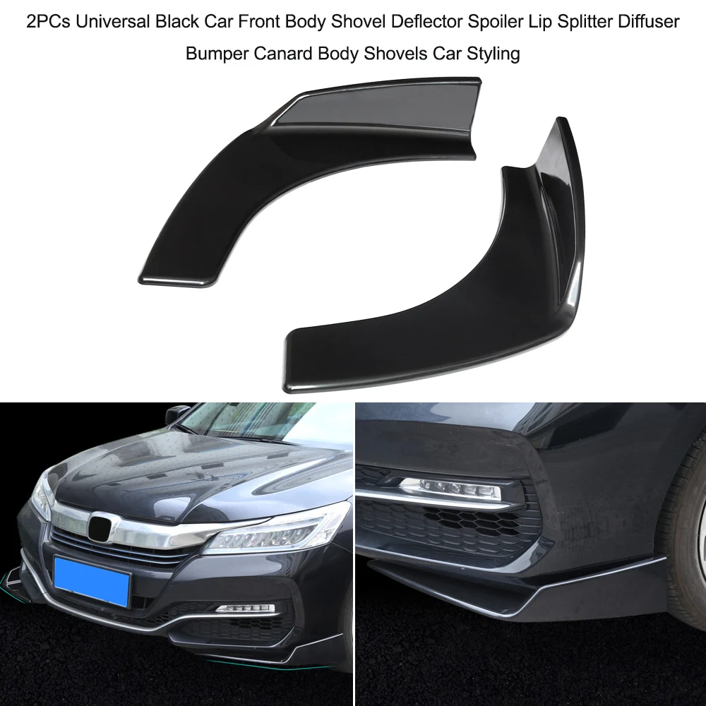 

1 Pair Universal Car Front Deflector Spoiler Splitter Diffuser Bumper Canard Lip Body Shovels Carbon Fiber Bumper Splitters