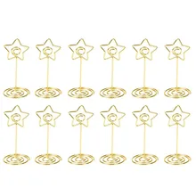 Место Держатель для карт Золотой стол номер стенд провода фото держатель зажимы фото ID карты бумага Примечание памятка Держатель Зажимы для свадьбы