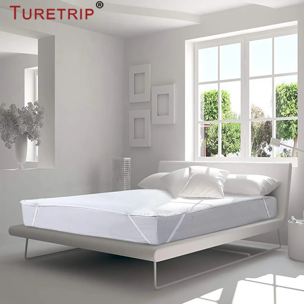 Terry Towel Mattress Protector Fitted Sheet Bed Cover Waterproof COTBED 70X140CM 