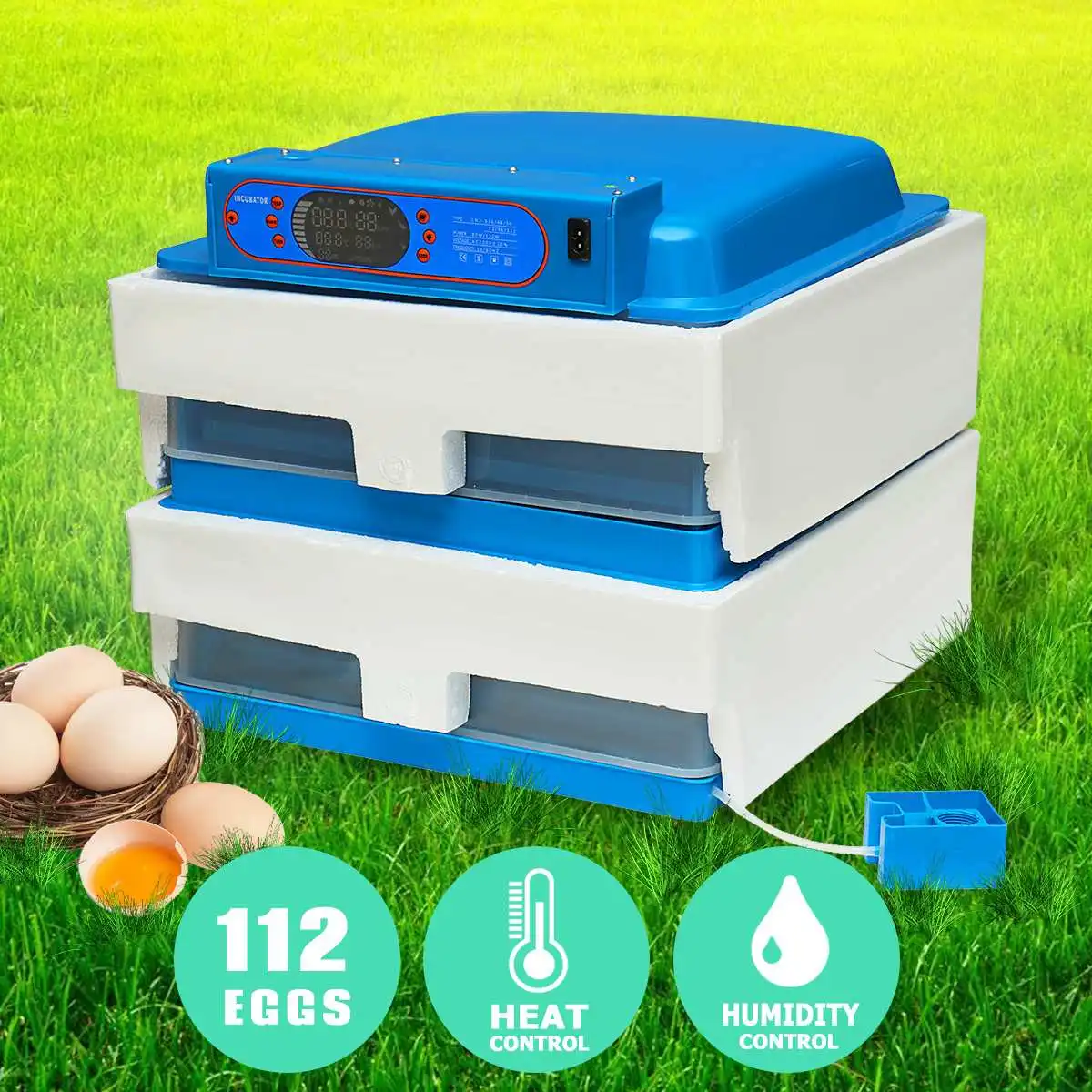 45W 112 Position Eggs Automatic Incubator LED Egg Incubator Poultry Hatcher Fully Automatic Home Hatching Machine 220V 45W 112 Position Eggs Automatic Incubator LED Egg Incubator Poultry Hatcher Fully Automatic Home Hatching Machine 220V