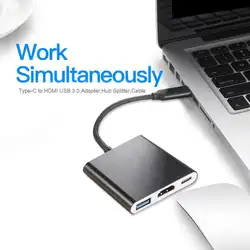 Usb type-C к HDMI USB 3,0 зарядный адаптер конвертер для MacBook ТВ смартфон USB-C C 3,1 концентратор разветвитель Кабель для Nintend переключатель