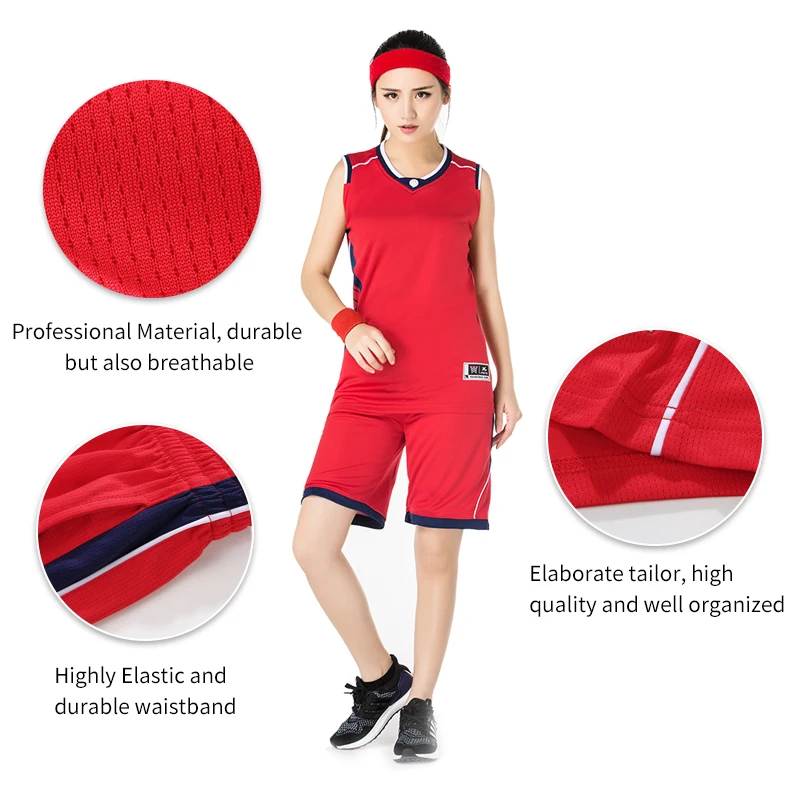 Баскетбольные майки, наборы униформы для девочек, спортивная одежда, дышащие, для колледжа, для тренировок, трикотажные баскетбольные шорты на заказ