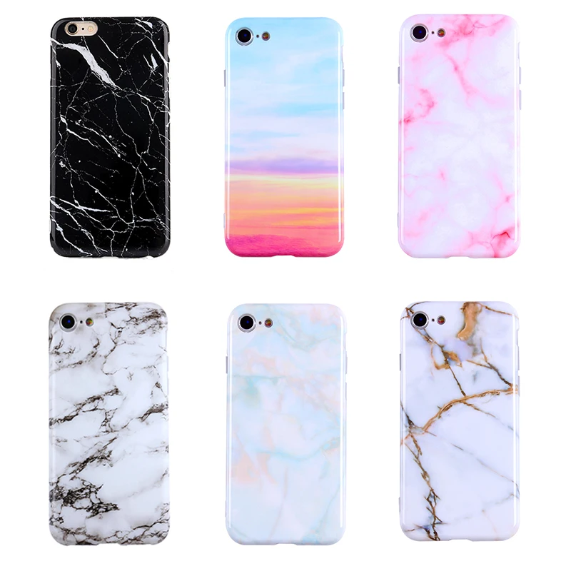 Phone case marble Protective case Soft TPU For iPhone X