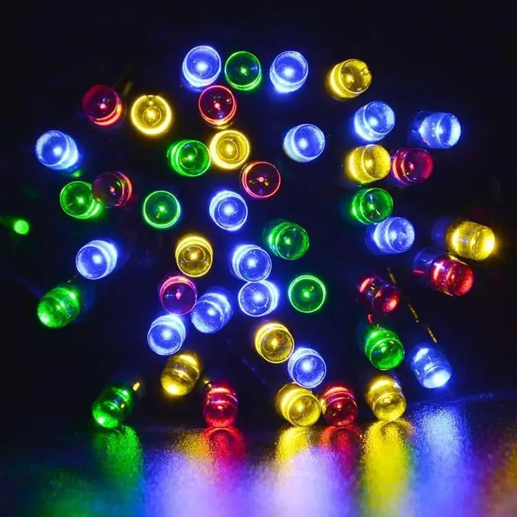 

12M 100 LED Solar String Light Multi-color Waterproof Christmas Party 2V Outdoor Decor Mounting Bracket Light