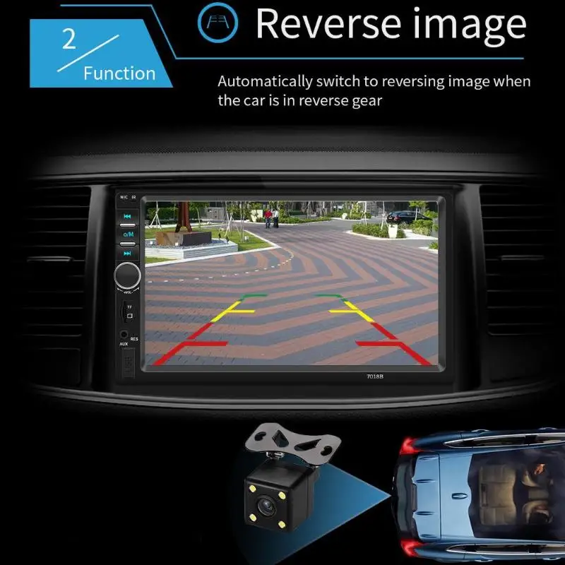 VODOOL 7018B 2Din автомобильный MP5 плеер 1080P 7 "сенсорный экран в тире FM радио аудио