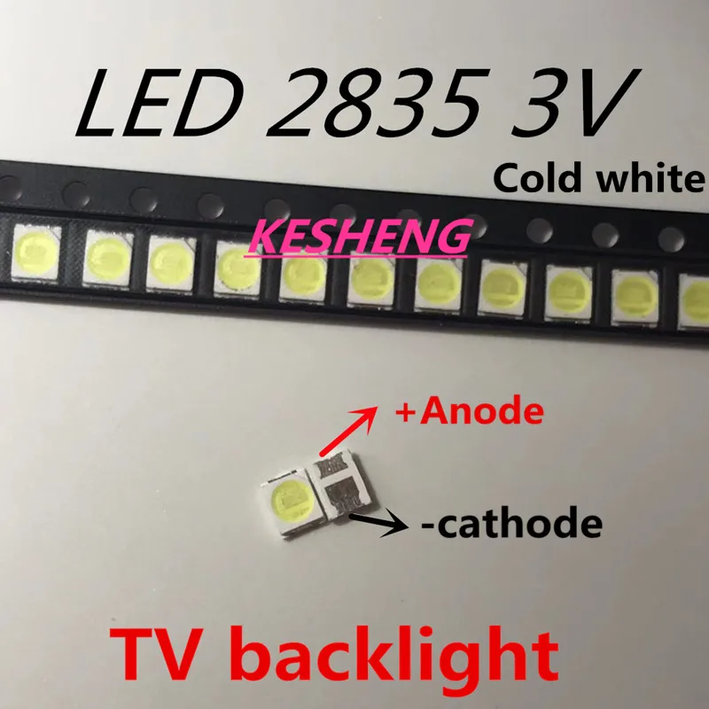 Jufei 1 Вт 2835 3 V SMD светодиодный 3528 88LM bianco Freddo Per La ТВ/ЖК-дисплей подсветка аппликатор 1000 шт