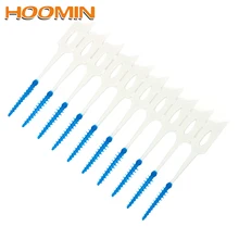 HOOMIN уход за полостью рта зубочистки десны межзубная щетка мягкая щетка Массаж десен эластичная зубная палочка зубочистка зубная нить 40 шт./упак