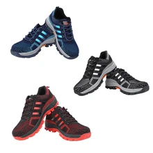 Модные проколы Рабочая страховая обувь стальной носок безопасность рабочие ботинки