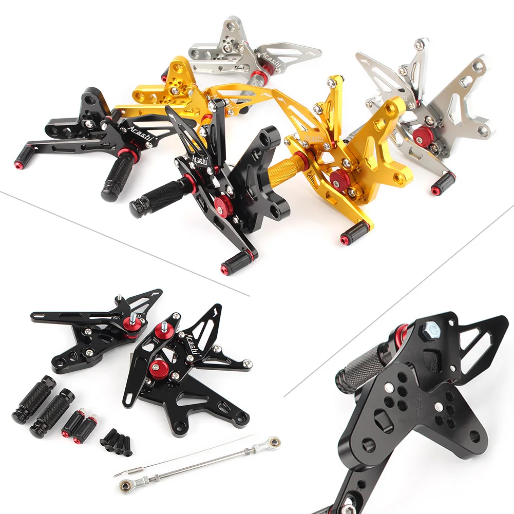 

ZXR400 2018 Adjustable Motorcycle Rearset Footpegs Rear Set foot Pegs Footrest for Kawasaki ZX-R 400 CNC Aluminum