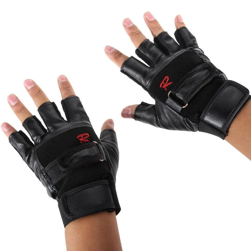 1 pair High Strength Weight Lifting Gym Glove Exercise Sport Fitness Sports riding Weight Lifting Leather Gloves