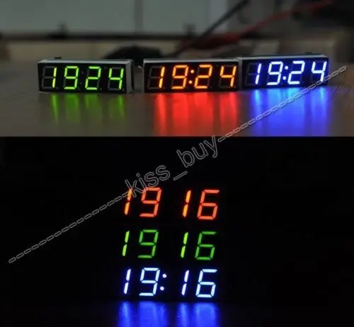 3in1 Digital Tube LED Electronic Clock + voltmeter Thermometer Voltage/ time / temperaturefor 12v 24V car auto RX8025T Chip | Электроника