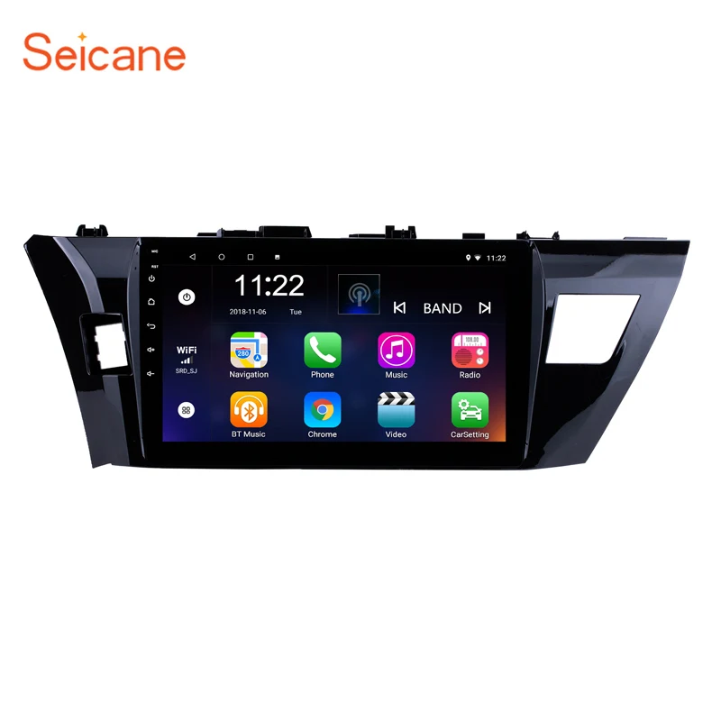 

Seicane 10.1 Inch Android 8.1/7.1 Car Radio GPS Navigation Head Unit Player For 2013-2015 Toyota Corolla Steering Wheel Control