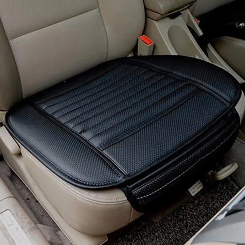 

Faux Leather Car Front Seat Protect Mat Cover Pad Breathable Chair Cushion Universal size for most of Five Seat cars