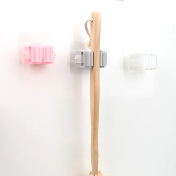 

Adhesive Wall Mounted Powerful Magic Sucker Hook Broom Holder Towel Rce Spoon Hook Home Organization Seamless Stick Mop Rack