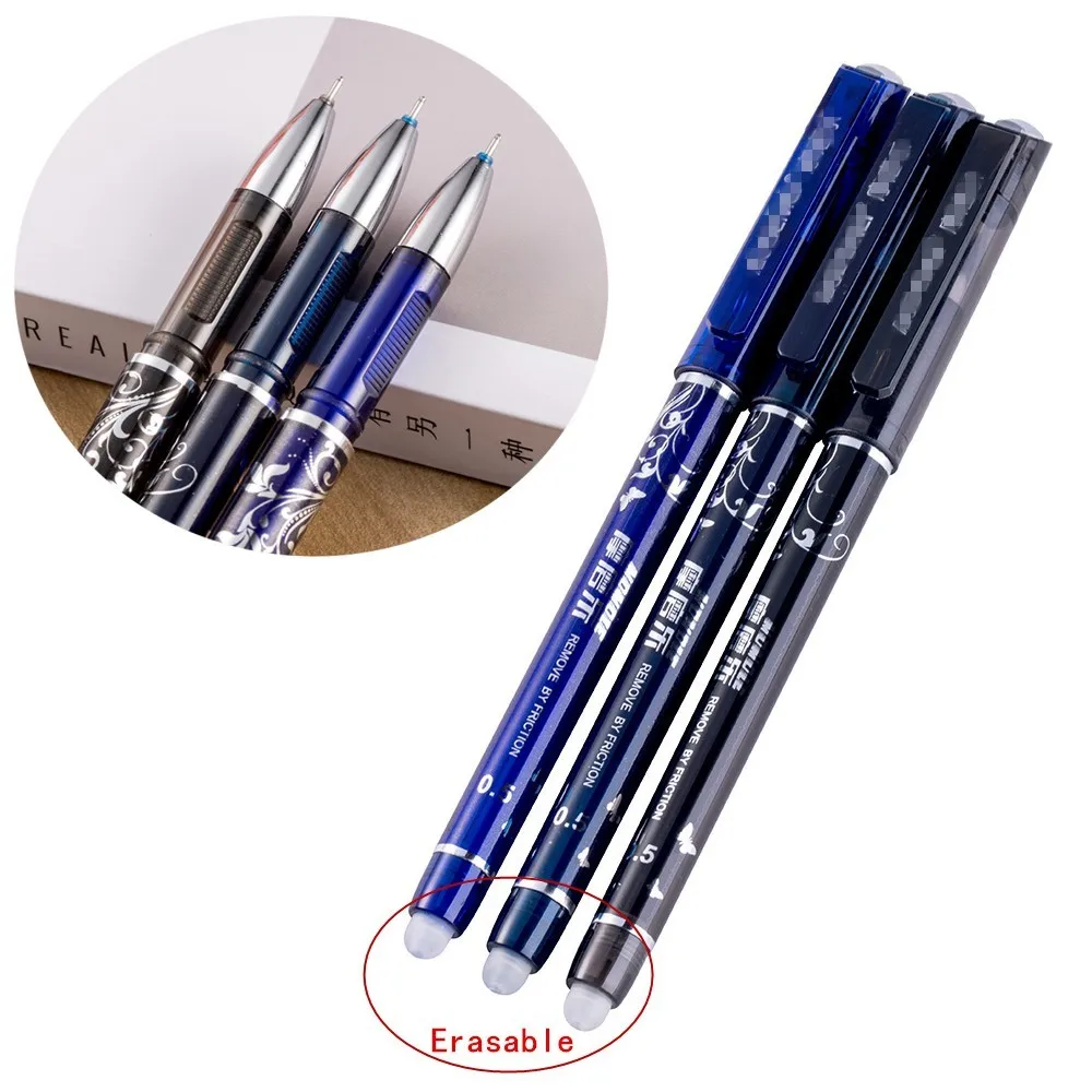 

1pcs Erasable Pen Blue / Black / Ink Blue Nib 0.5mm Erasable Magic Pen Multifunction Office Student Exam Spare School Supplies
