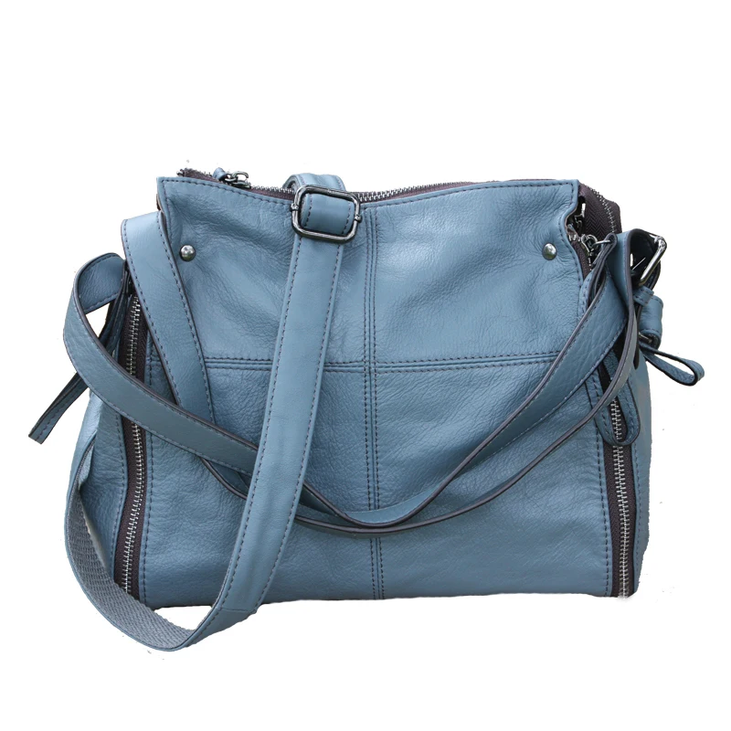 women handbag ladies Soft genuine leather messenger bag women's big