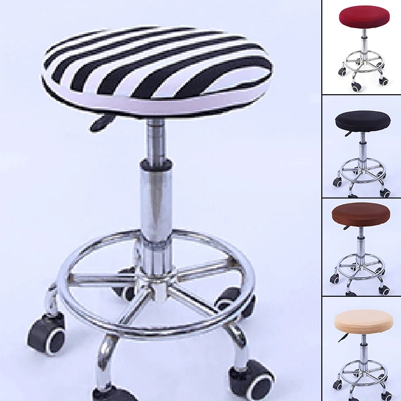 

Round Chair Cover Bar Barbershop Stool Cover Elastic Seat Cover Home Chair Slipcover Round Chair Protector Bar Stool Slipcover
