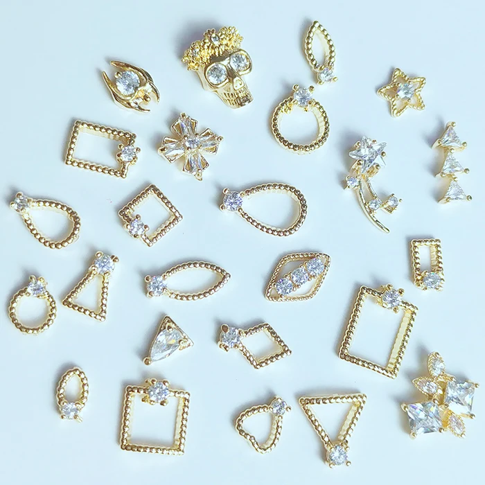 

HNUIX 5pcs Zircon gemstone Nail art jewelry alloy nails decoration top-shining zircon rhinestone Manicure zircon diamond nail Ch