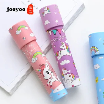 

2PCS New Cartoon Kaleidoscope Flamingo Unicorn Children's Educational Toys Rotating Beautiful Pattern jooyoo