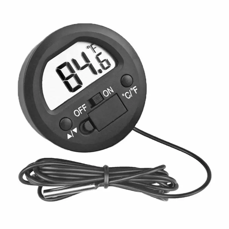 

Round Electronic LED Digital Thermometer Hygrometer Fridge Freezer Tester Temperature Meter Detector Sensor Probe