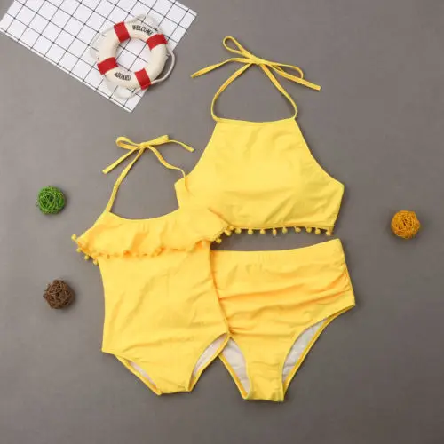 Family Matching Women Kid Baby Girls Bikini Bathing Mermaid Swimwear Swimsuit Baby Swimwear