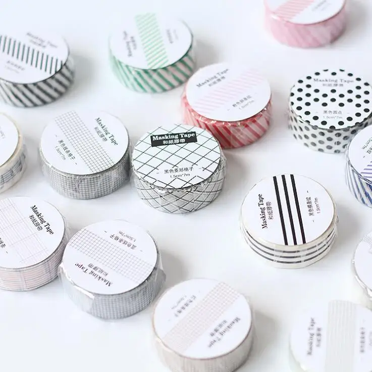 

1.5CM Wide Fashion Geometry Creative Cute Masking Decoration Adhesive Stikcer Washi Tape