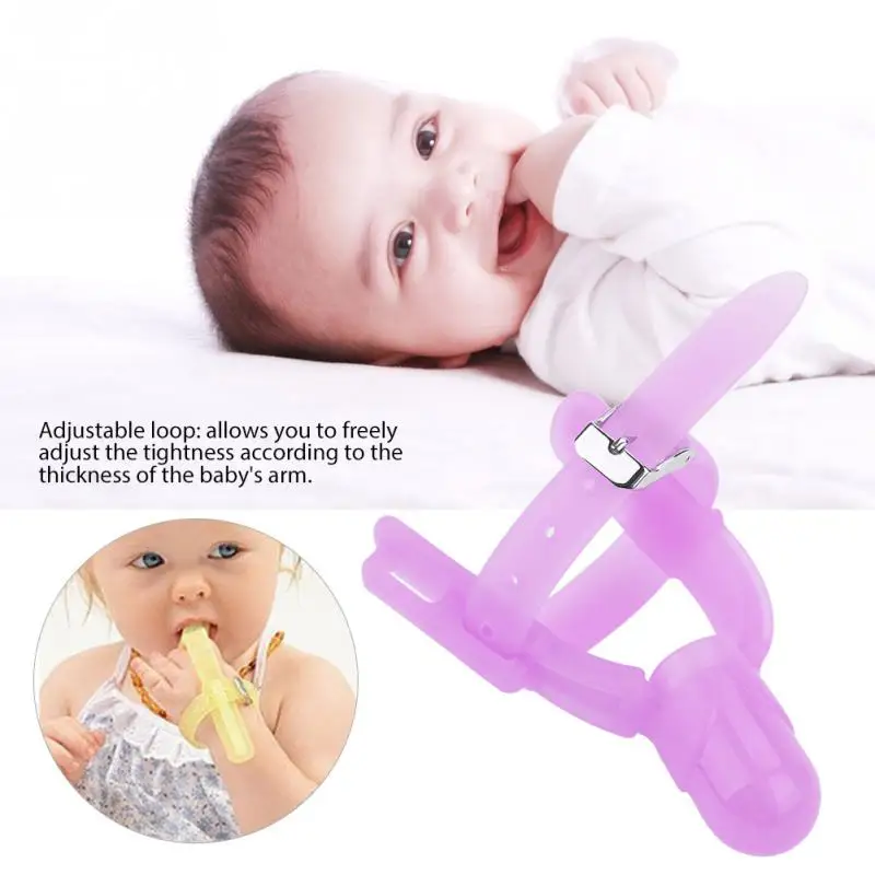 

Baby Thumb Sucking Finger Protector Silicone Biting Glove Teether Finger Bite Prevention 2 Colors Baby Feeding Accessories