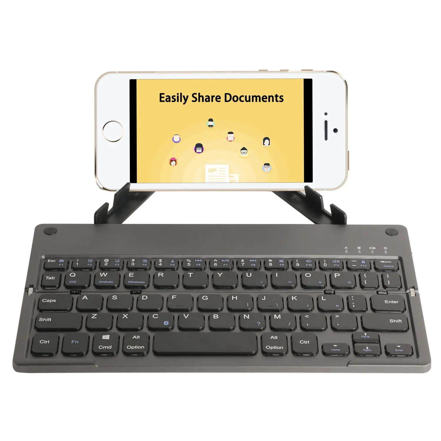 

Foldable Bluetooth Keyboard, Ultra Slim Portable Wireless Keyboard with Pocket-Size Ergonomic Design Built-in Rechargeable Li-