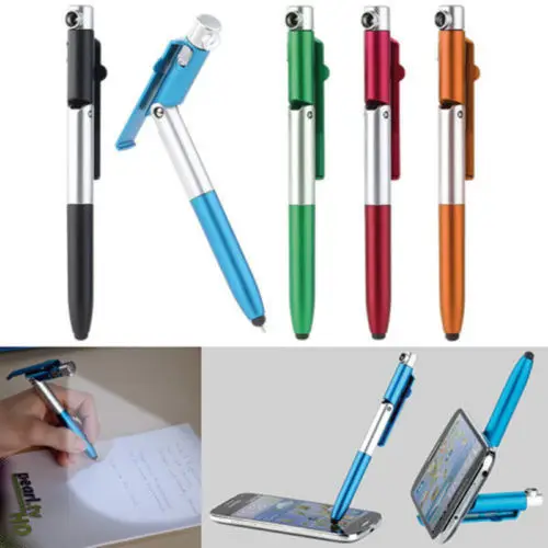

New Laser Pointer 4 in 1 LED Flashlight Touch Screen Stylus Ballpoint Pen Multi Function Pen