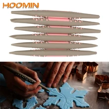 HOOMIN 6 шт./компл. помадка украшения торта Силиконовая ручка искусственная глина цветок торт сахарный поделка резная пластиковая Мягкая головка пресс-форма