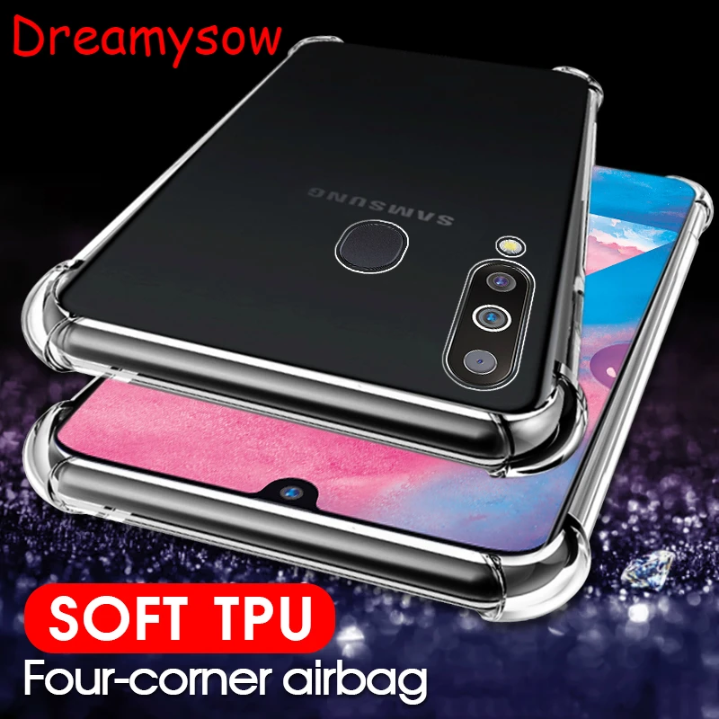 Silicone TPU Case For Samsung Galaxy A7 A9 A6 A8 Plus 2018 A50 A30 M20 M10 M30 S10E S8 A8S A9S Clear Airbag Anti-Drop Cover |