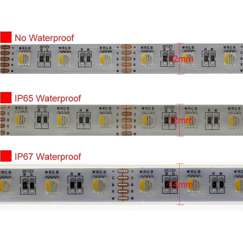Новая светодиодная лента 4 в 1 RGBW 5050 DC12V/24 V Гибкая Светодиодная лампа RGB + белый/RGB