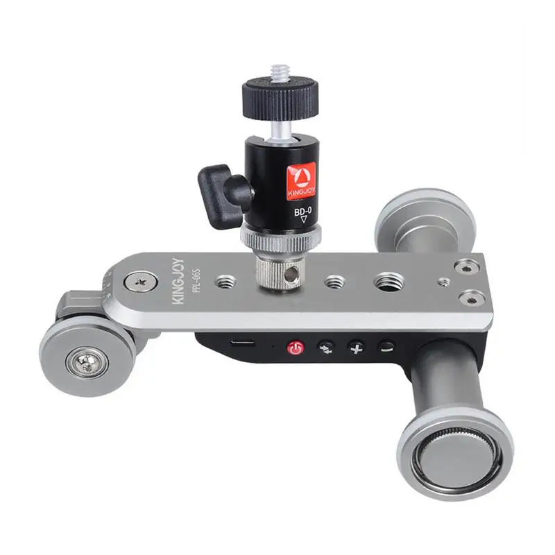 

Kingjoy Mini Aluminium Alloy Motorized Smart Electric Car Photography 3-Wheel Track Slider Dolly Car of DSLR for Camera Phone