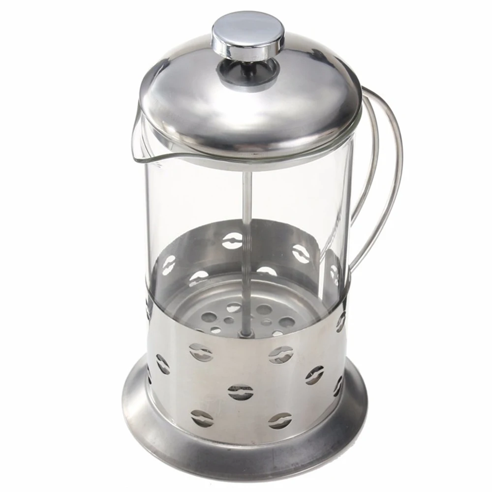 350ml Stainless Steel Manual Pressure Glass Coffee Teapot French Presses Espresso Maker Pot Percolator Filter | Дом и сад
