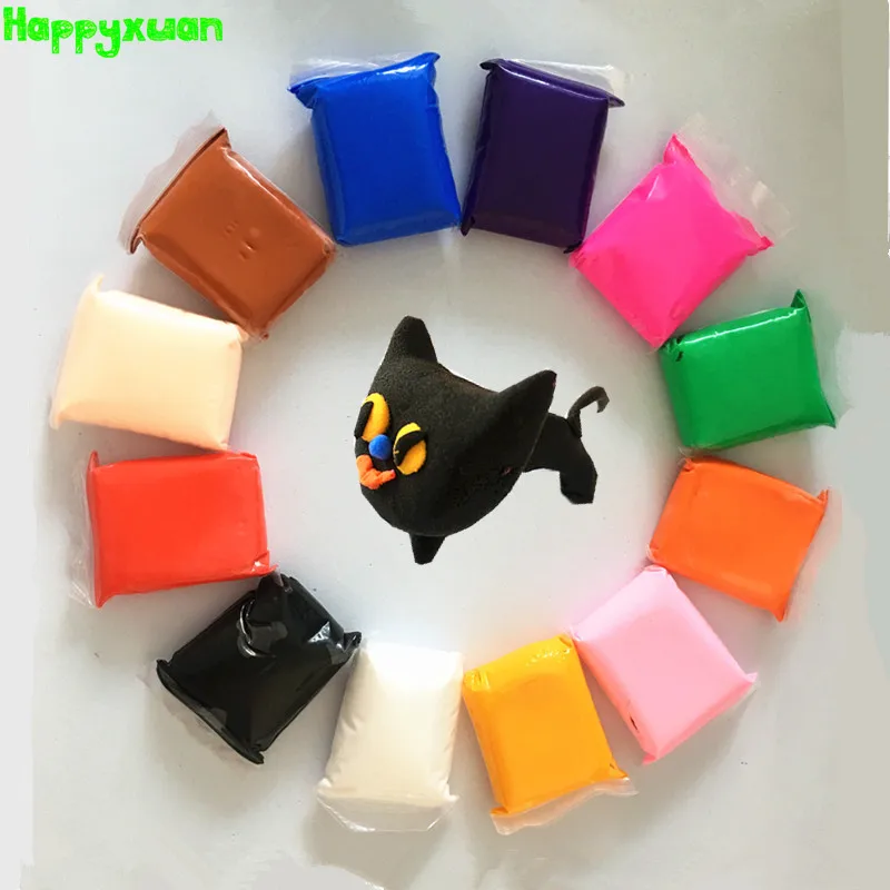 Happyxuan 3 комплекта (36 сумок) DIY Ультра легкая мягкая бумажная глина креативный