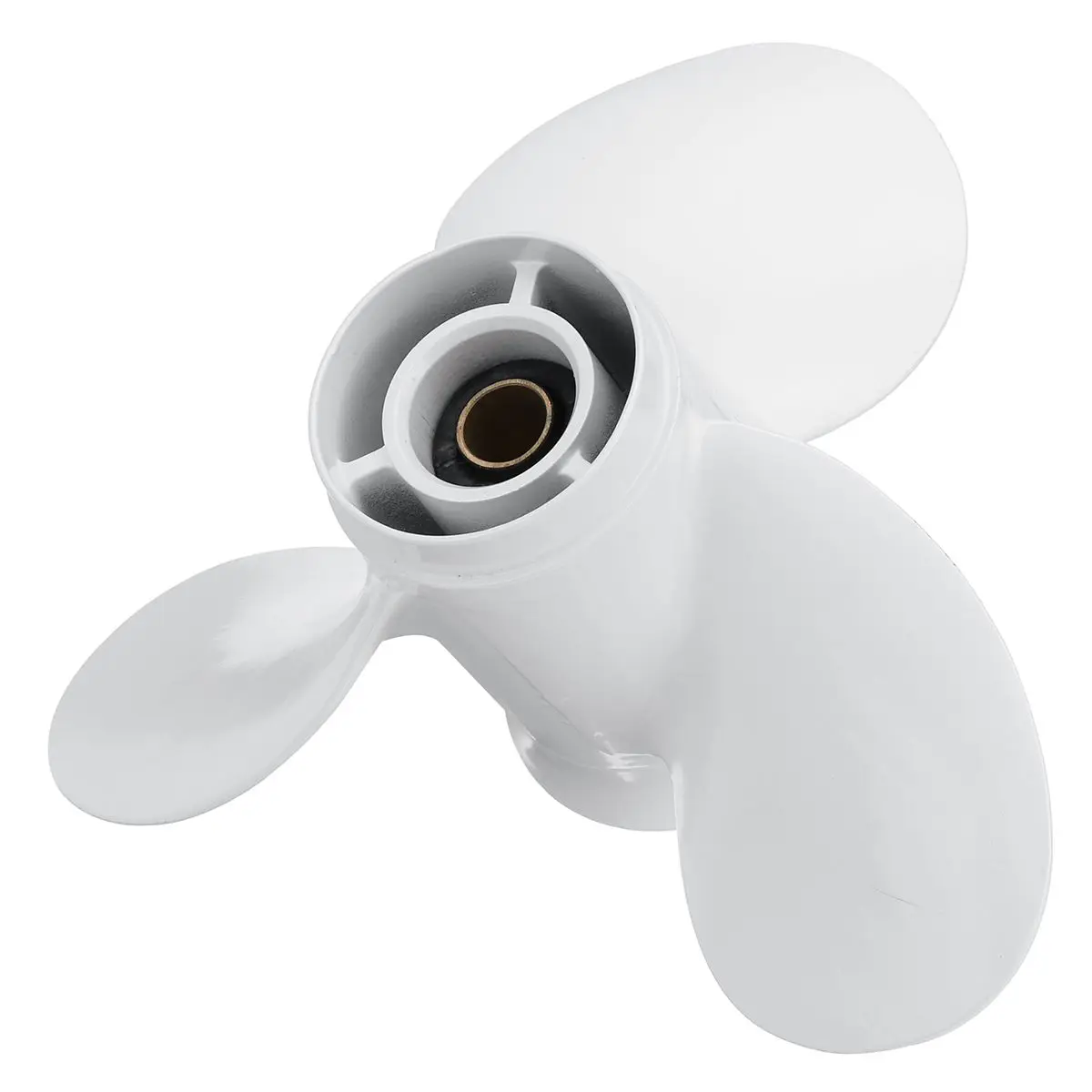 

683-45941-00-EL 9 1/4 x 12 Boat Outboard Propeller For Yamaha 9.9-15HP Aluminum White 3 Blades 8 Spline Tooth R Rotation