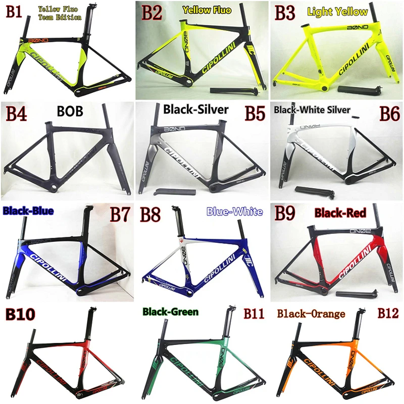 

T1000 UD/3K CARROWTER bicycle Frameset 12 colors Cipollini BOND carbon road frame with BB386 Matte/Glossy for selection
