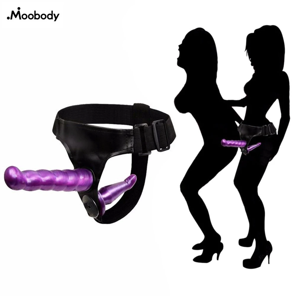 Multi speed Vibrating Strapon Dildo Double Dildo Vibrator with Anal Dildo Elastic Harness Strap ons Penis