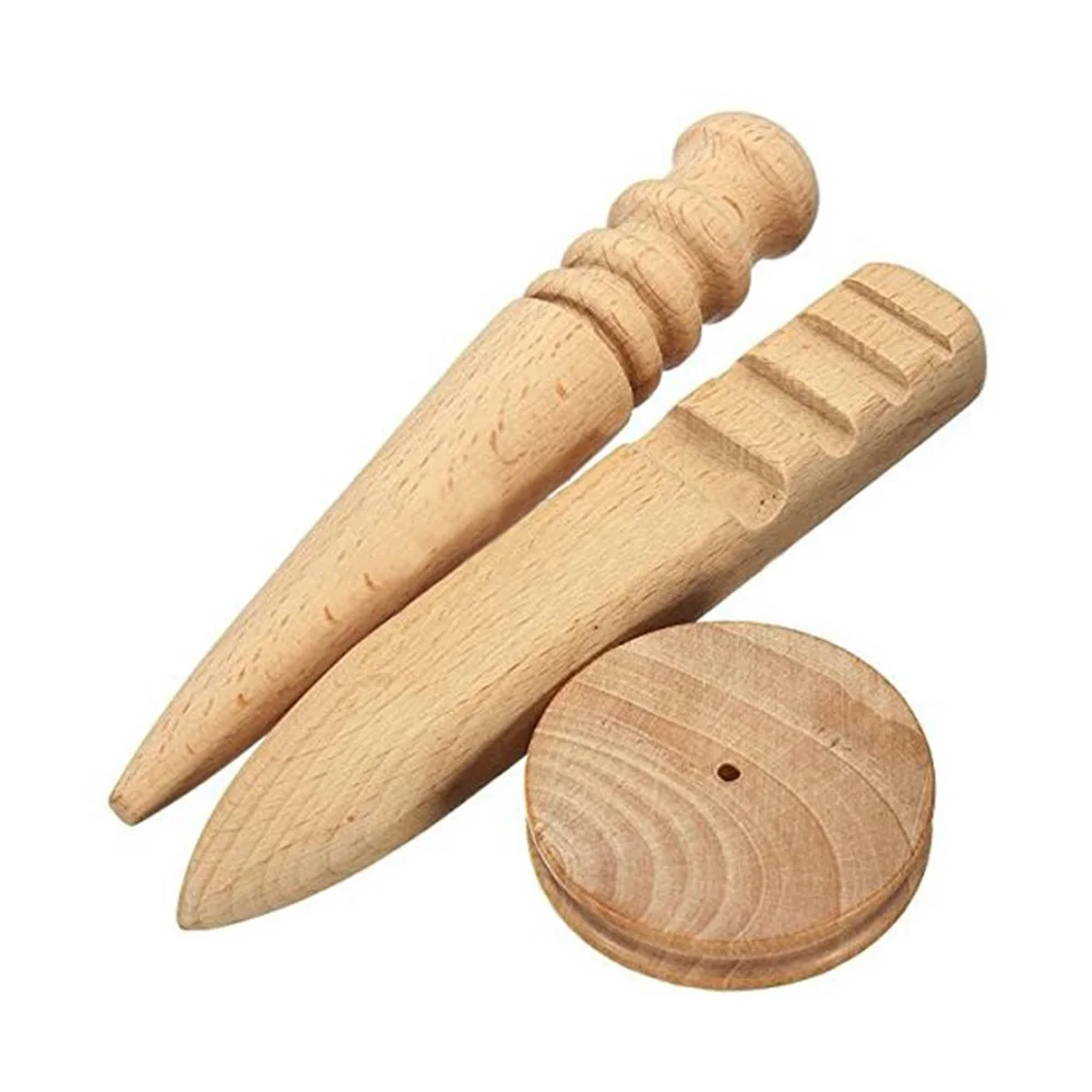 

Leather Tools Edge Slicker Round Wood Multi-Size Leather Burnisher Trimming Polished Leather Edge Hardwood Polishing Tools