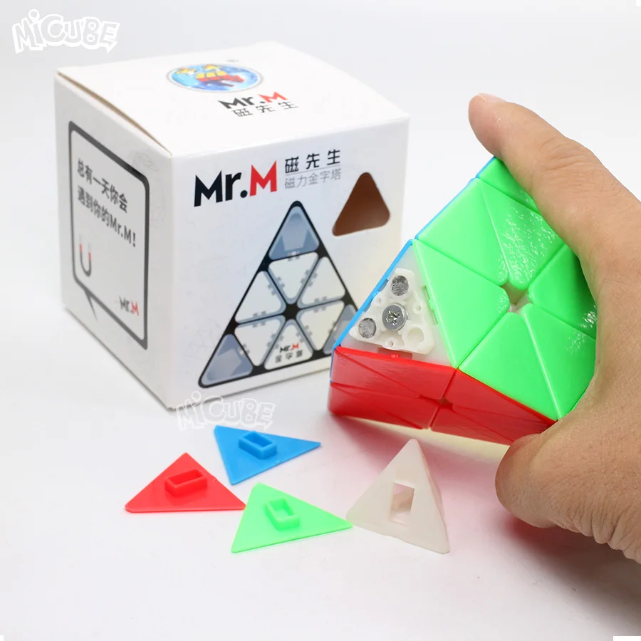 Shengshou Mr. M Магнитная Пирамида Mr m необычный кубик головоломка cubo magico игрушки без стикеров для детей cubo magico