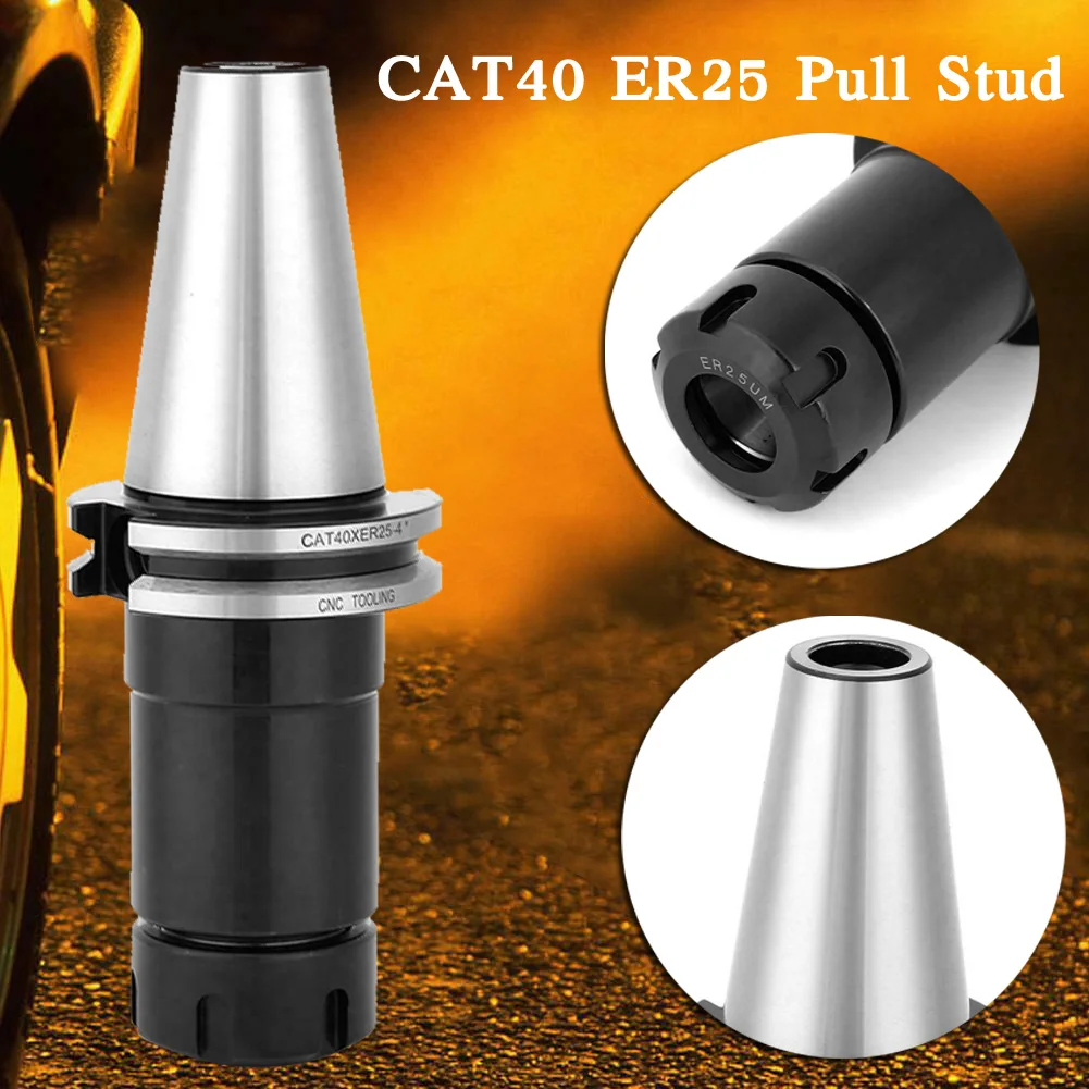

1X Tool Holder CAT40 ER25 4" Balance Spring Collet 20000RPM CNC Tool Holder With Pull Rod