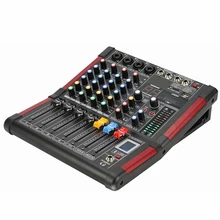 LEORY 4-канальный DJ Караоке микшер bluetooth 99 DSP живой смешивания USB консоль USB, Профессиональный усилитель мощности