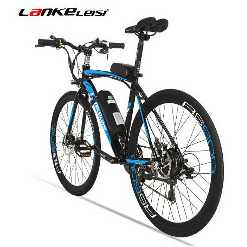 Excellent LANKELEISI 36v Lithium Battery power electric bike adult off road bicycle Fast Racing ebike Wite LED light 1