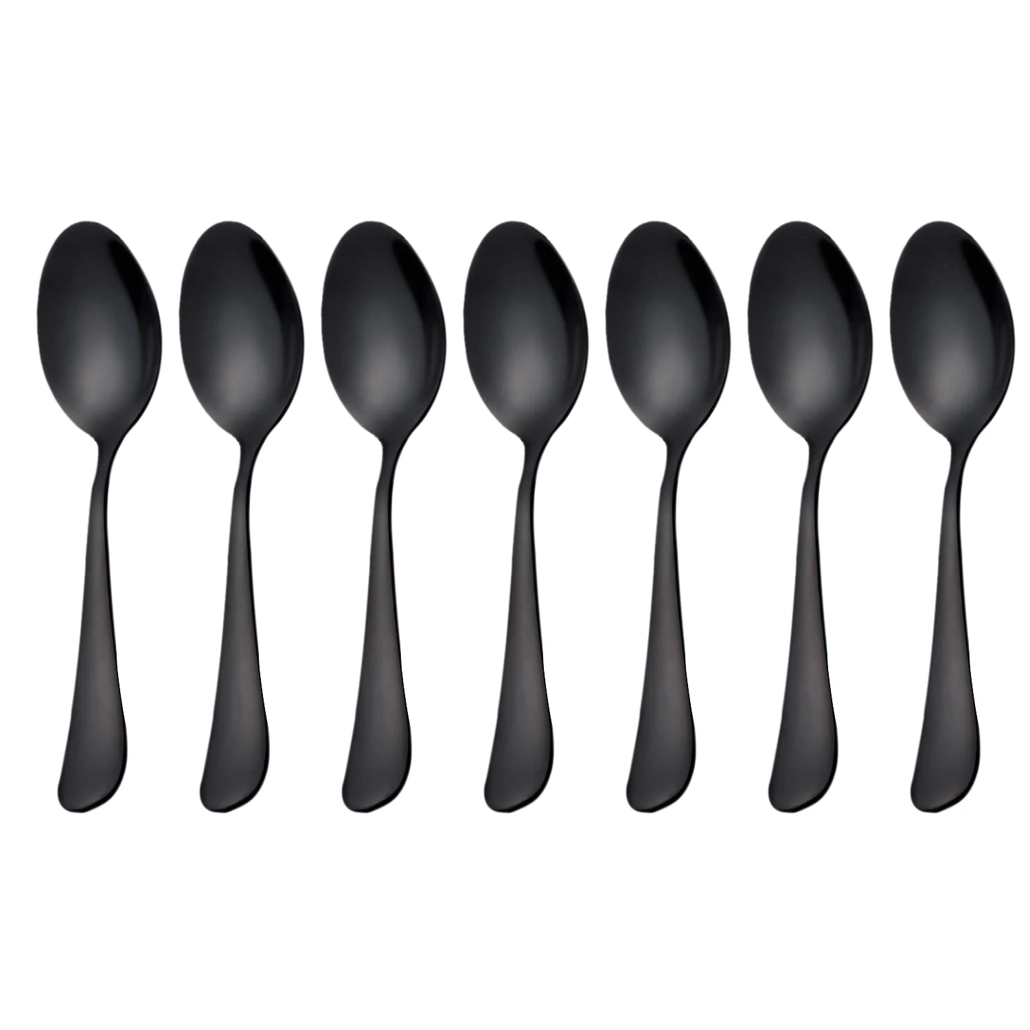 

JEYL Black teaspoons teaspoons, Mini stainless steel cake spoons, scoop for ice cream , small teaspoons for dessert, set of 6
