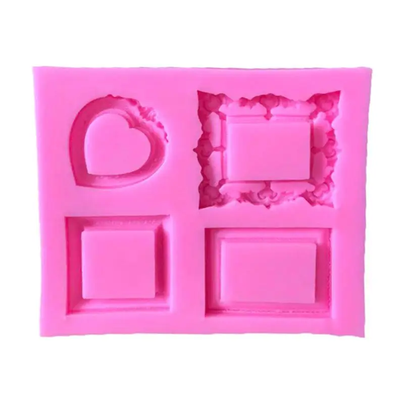 Cupcake Mirror Frame Retro Heart Shape Chocolate Mold Fondant Tool Baking Mold Fondant Mold for Cake Decor Baking Cupcake Mirror Frame Retro Heart Shape Chocolate Mold Fondant Tool Baking Mold Fondant Mold for Cake Decor Baking