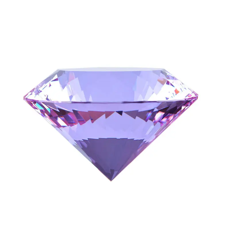 

Crystal Diamond Paperweight Multi Cut 80mm 3.15" Wedding Gift Box Pack