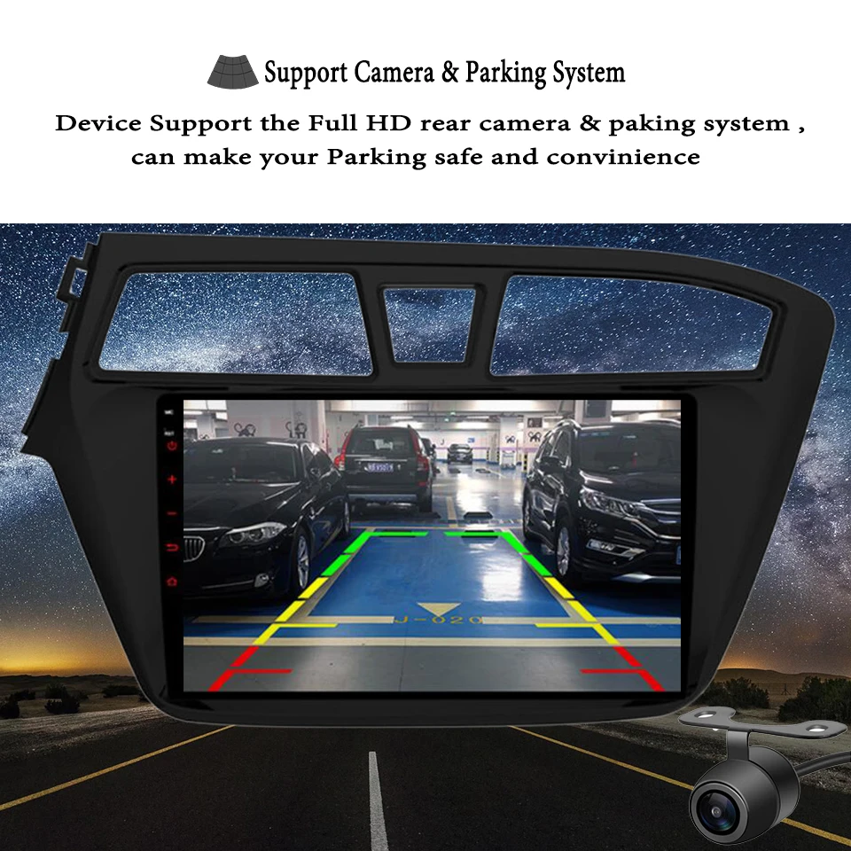 Best Android 9.1 Car DVD Stereo Multimedia Headunit For HYUNDAI I20 2015 -2018 Auto PC Radio GPS Navigation Video Audio 4G RAM System 3